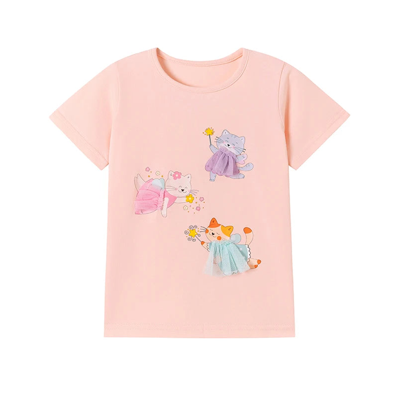 Cartoon Ladybug Design Little Girls Cotton Tops Tees