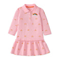 Kids Girls Long Sleeves Cartoon Flowers Design Princess Dresses childrensterritory