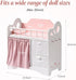 Kids Girls Wooden Pink Doll Bed with Storage and Hooks childrensterritory