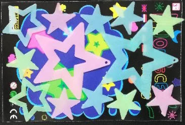 Glow in the dark Cartoon Butterfly Stars Wall Decals childrensterritory