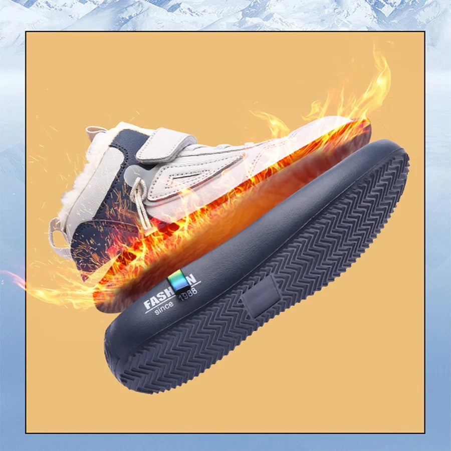 Waterproof Warm Plush Snow Sports Shoes for Kids