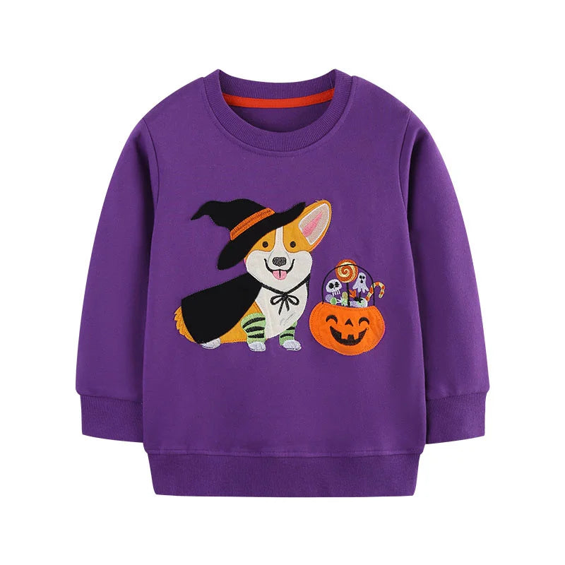 Various Cartoon Design Little Girls' Long Sleeve Sweatshirts