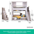 Multifunctional Kids Bunk Bed with Safety Fence and Storage childrensterritory