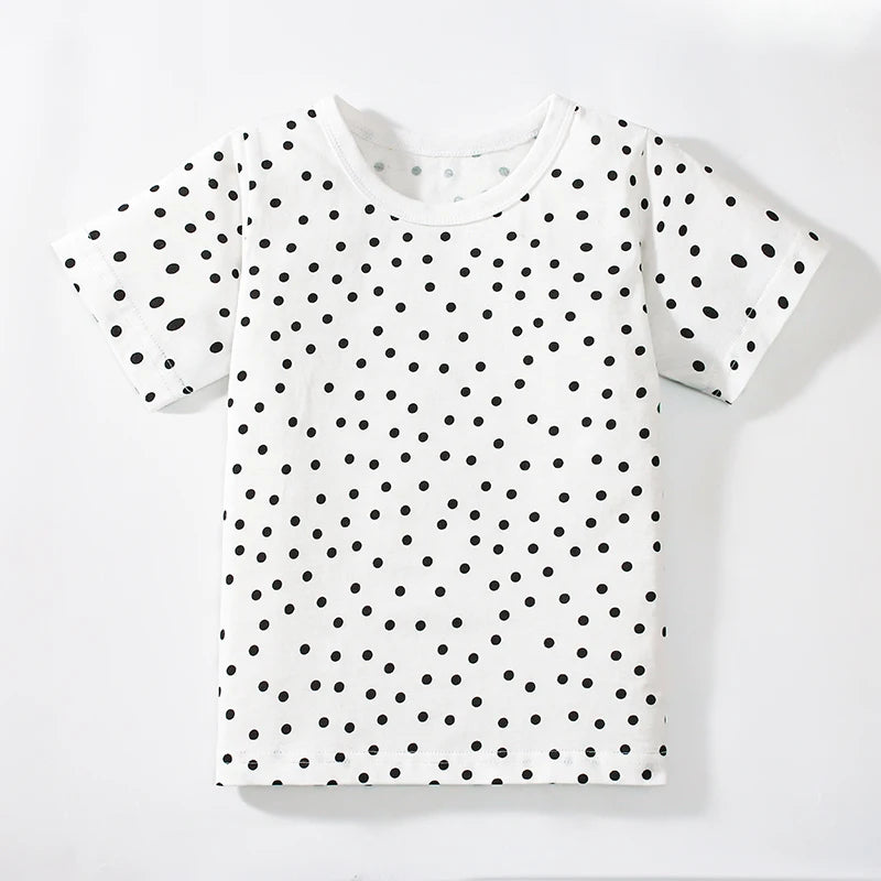 Cute Cartoon Print Summer T-Shirts For Kids childrensterritory