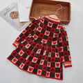Kids Girls Fashionable Print Skirt Princess Sweater Dresses childrensterritory