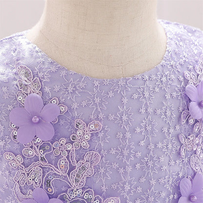 Baby Girl Lace Embroidered Formal Occasion Gowns childrensterritory