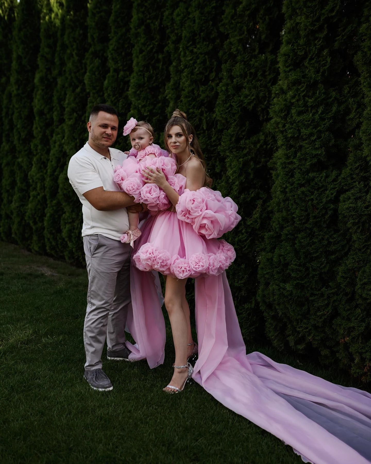Matching Formal Princess Dresses for Mother and Daughter