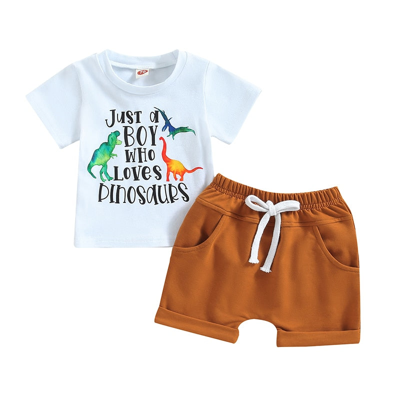Letter Print Top and Trousers Baby Boy 2Pcs Casual Suit childrensterritory