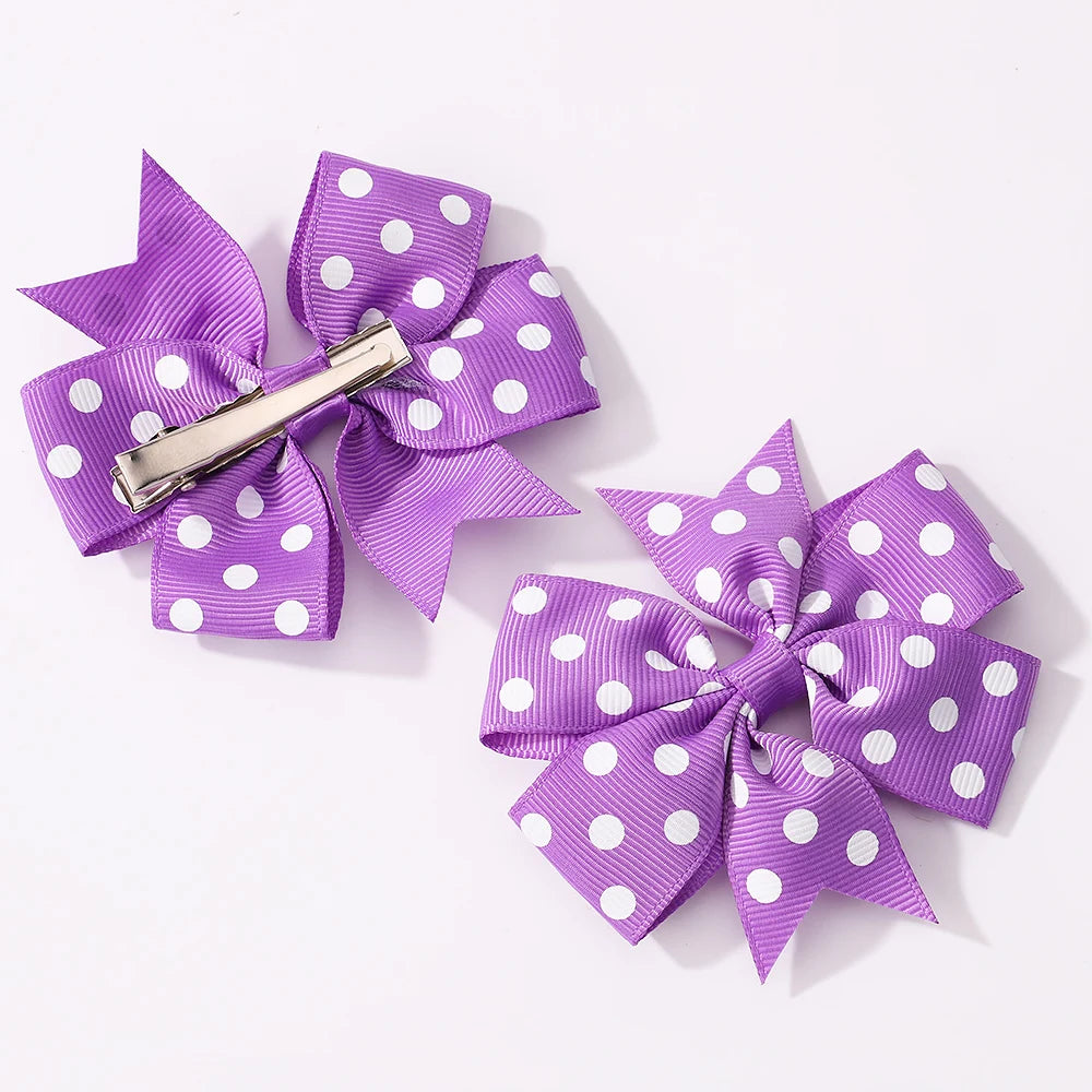 Girls Hair Bows And Colorful Heart Sun Glasses