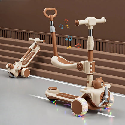 3-in-1 Outdoor Ride On Toys Push Scooter for Toddlers childrensterritory