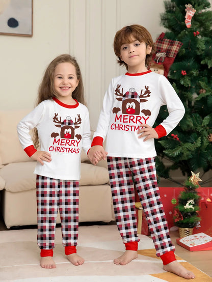 Parent Child Matching Printed Sleepwear Set for Christmas childrensterritory