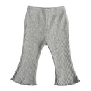 Girls' Solid Colour Elastic Casual Trousers childrensterritory