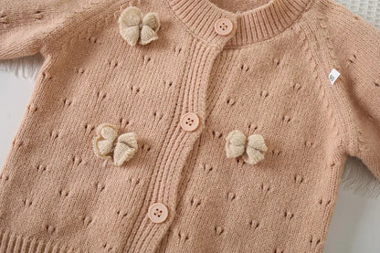 Girls’ Long-Sleeve Soft Winter Sweater with Heart Design childrensterritory
