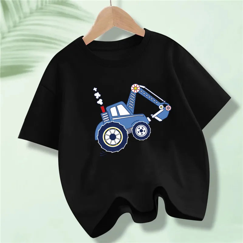 Short Sleeve Graphic Cotton Tees for Kids Boys Girls childrensterritory
