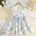 Kid Girls Floral and Butterfly Print Summer Dresses childrensterritory