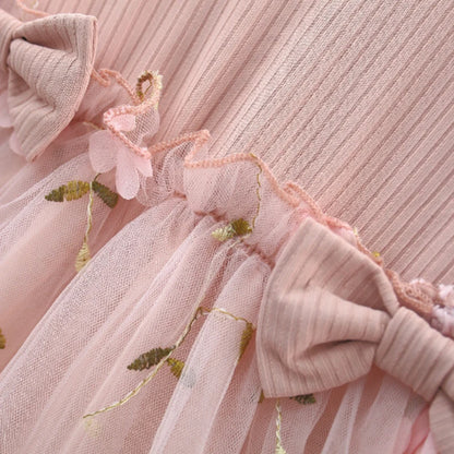 Girls’ Elegant Long-Sleeve Winter Dresses