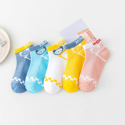 Baby/Kids 5 Pairs/Lot Breathable Casual Mesh Socks for Boy Girl childrensterritory