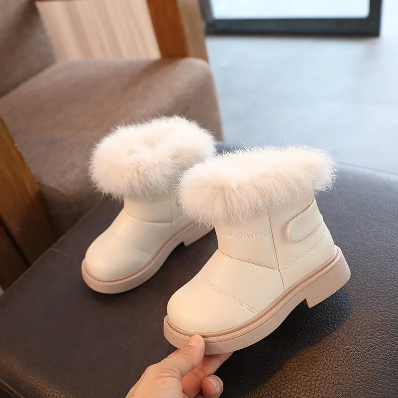 Little Boys Girls Casual Plush Winter Soft Boots childrensterritory