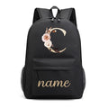 Canvas High School Backpack with Custom Letter Name