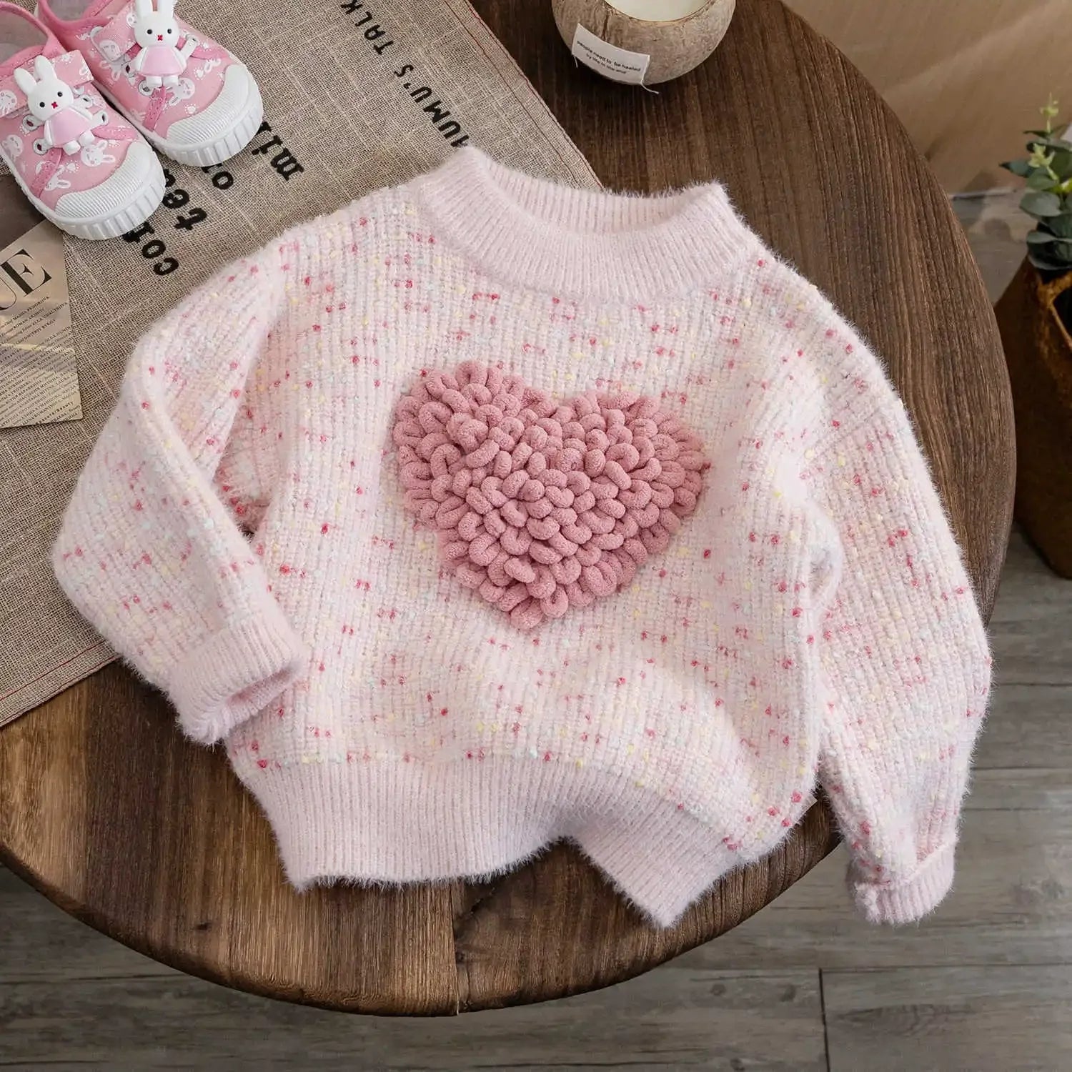 Warm Love Knitting Little Girls Sweater childrensterritory