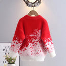 Girls' Long-Sleeved Solid-Colour Warm Sweater childrensterritory