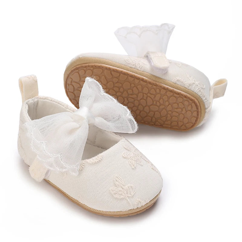 Cute Lace Design Baby Girl Non Slip Princess Crib Shoes