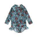 Kids Girls Long Sleeve Printed Bathing Suit/Swimwear childrensterritory