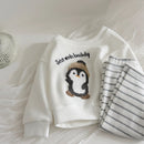 Embroidery Cartoon Bear Design 2Pcs Baby Girl Clothing Sets childrensterritory