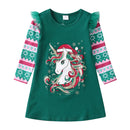 Girls Unicorn Printed Full Sleeve Straight Top childrensterritory