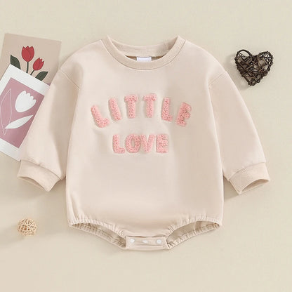 Little Love Letter Print Long Sleeve Winter Baby Bodysuit