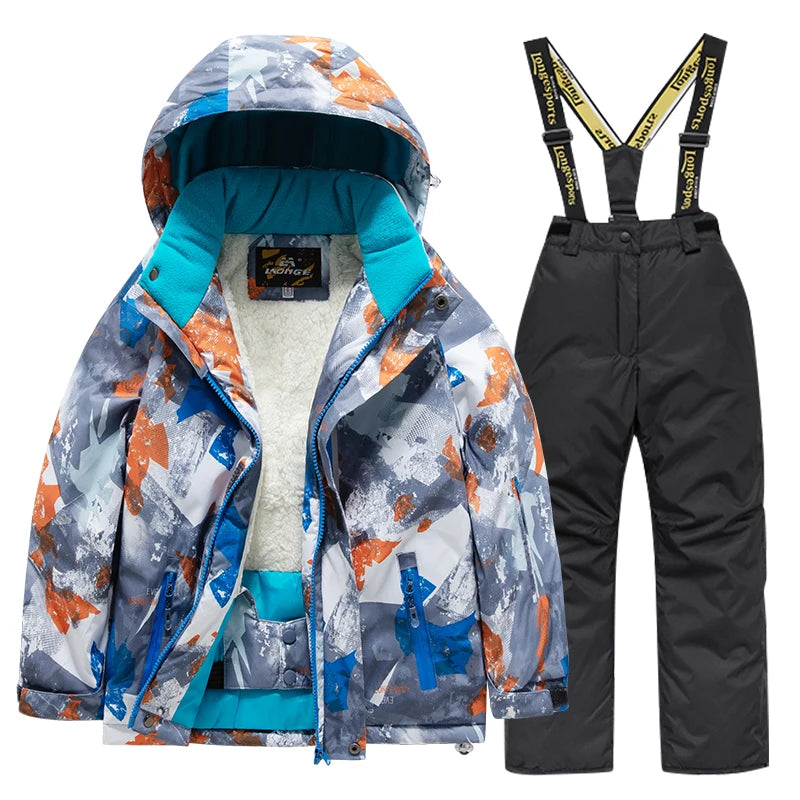 Thick Waterproof Printed Warm Snow Suits for Kids childrensterritory