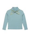 Retro Style Girls' Sweet Mid-Neck Tops for Autumn childrensterritory