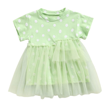 Little Girls Leopard Printed Ruffled Bowknot Party Dress childrensterritory