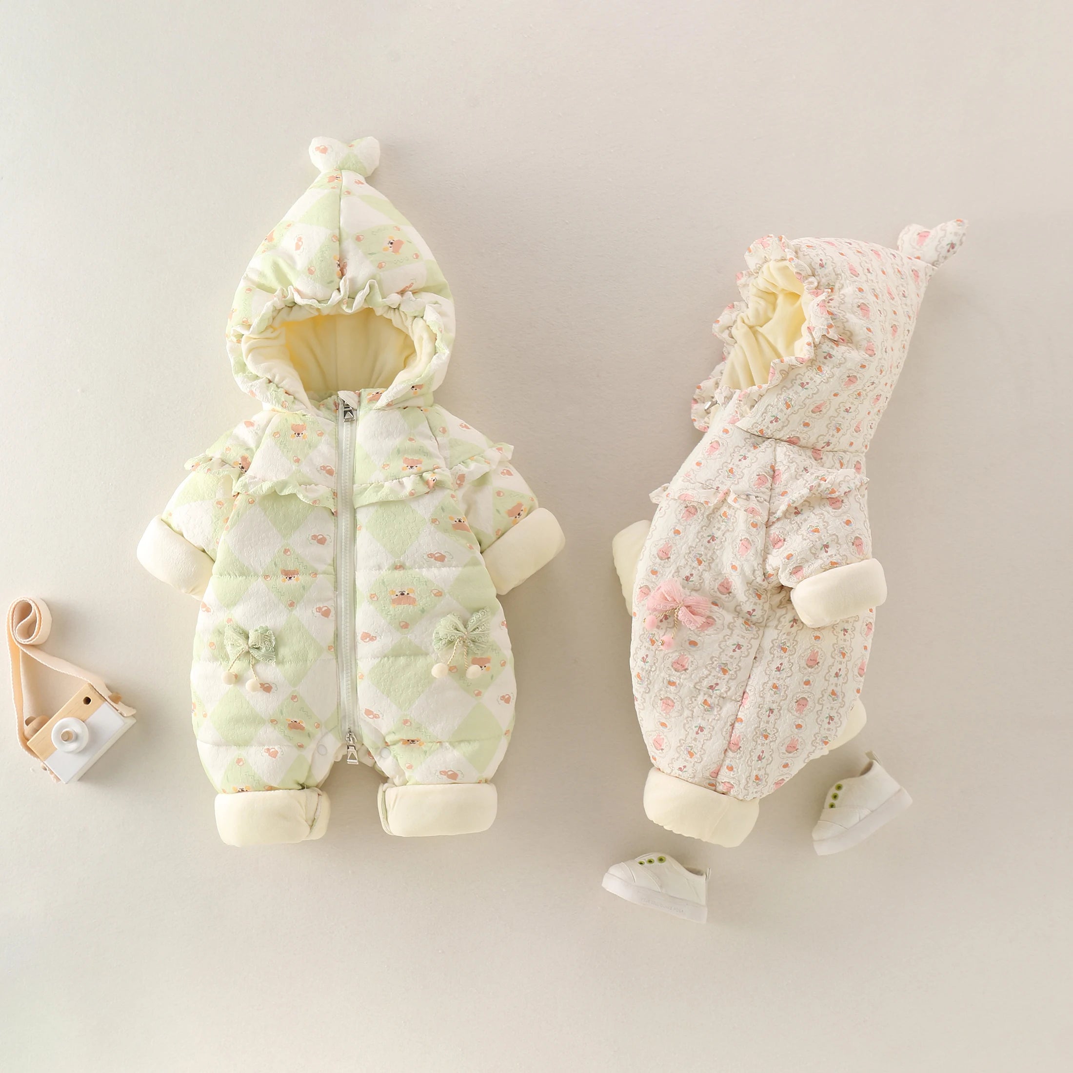 Baby Kids Long-Sleeved Warm Bodysuits childrensterritory