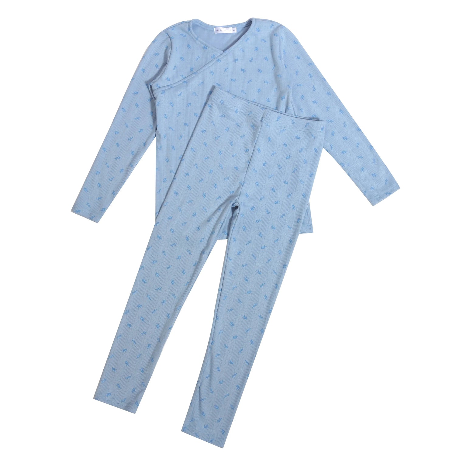 Floral Print Full Sleeve Winter Pajama Sets for Kids childrensterritory