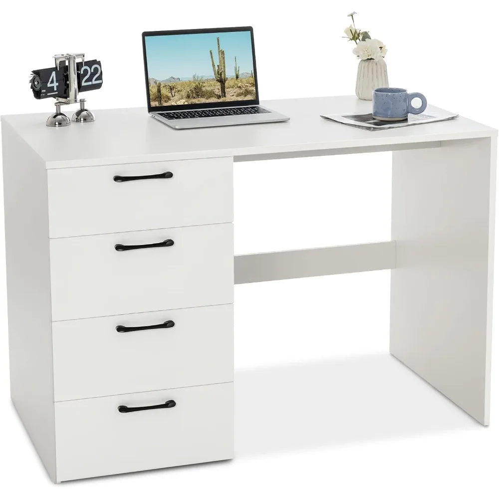 Modern Executive Desk with 4 Storage Drawers