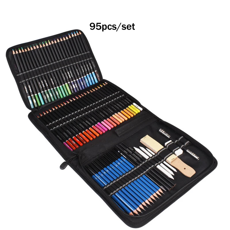 Portable Drawing Pencil Set: 72/95/144 PCS Artists Tools
