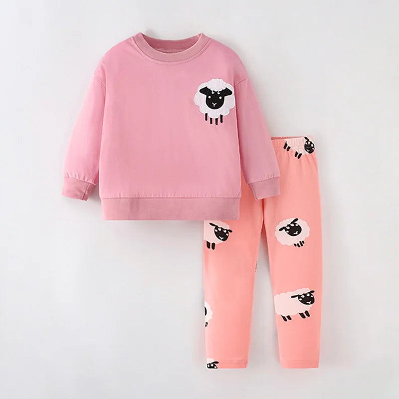 Kids Girls Long Sleeve Warm 2 Piece Designer Clothing Set childrensterritory