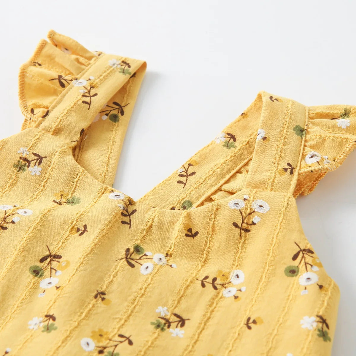 Kids Girls Flower Design Casual Sleeveless Summer Dress