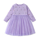 Girls Long Sleeves Floral Princess Mesh Dresses childrensterritory