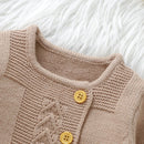 Full Sleeves Solid Colour Baby Girls Clothing Set childrensterritory