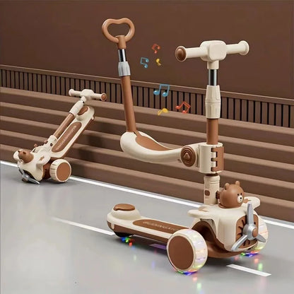 3-in-1 Outdoor Ride On Toys Push Scooter for Toddlers childrensterritory