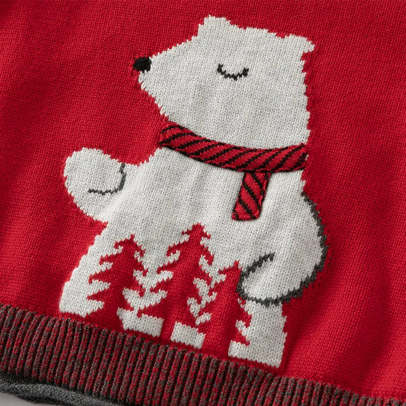 Casual O Neck Warm Knitted Toddler Sweater for Christmas childrensterritory