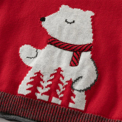 Casual O Neck Warm Knitted Toddler Sweater for Christmas childrensterritory