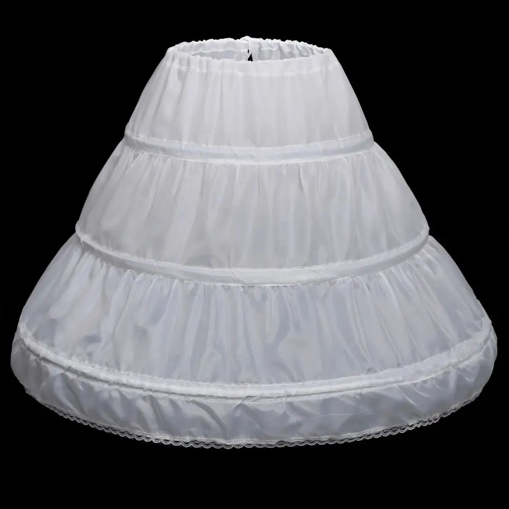 Kids Girls Lace Design 3 Hoops Underskirt for Dresses