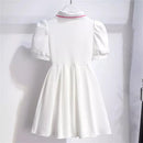Girls' Collar Design Short Sleeves Casual Dresses