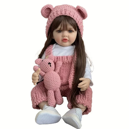 Realistic Silicone Princess Doll for Girls, 55 cm, 22 in.