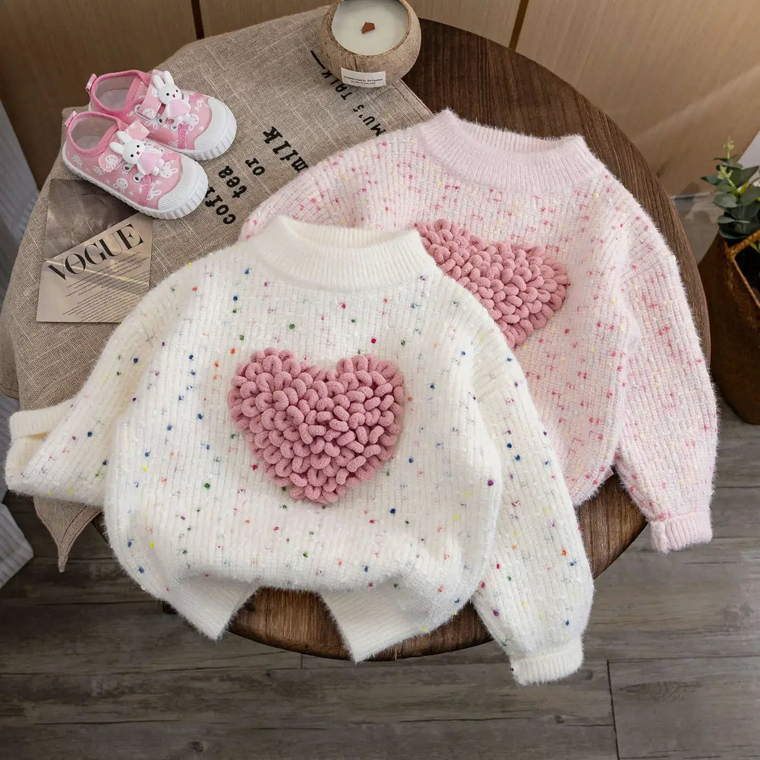 Warm Love Knitting Little Girls Sweater childrensterritory