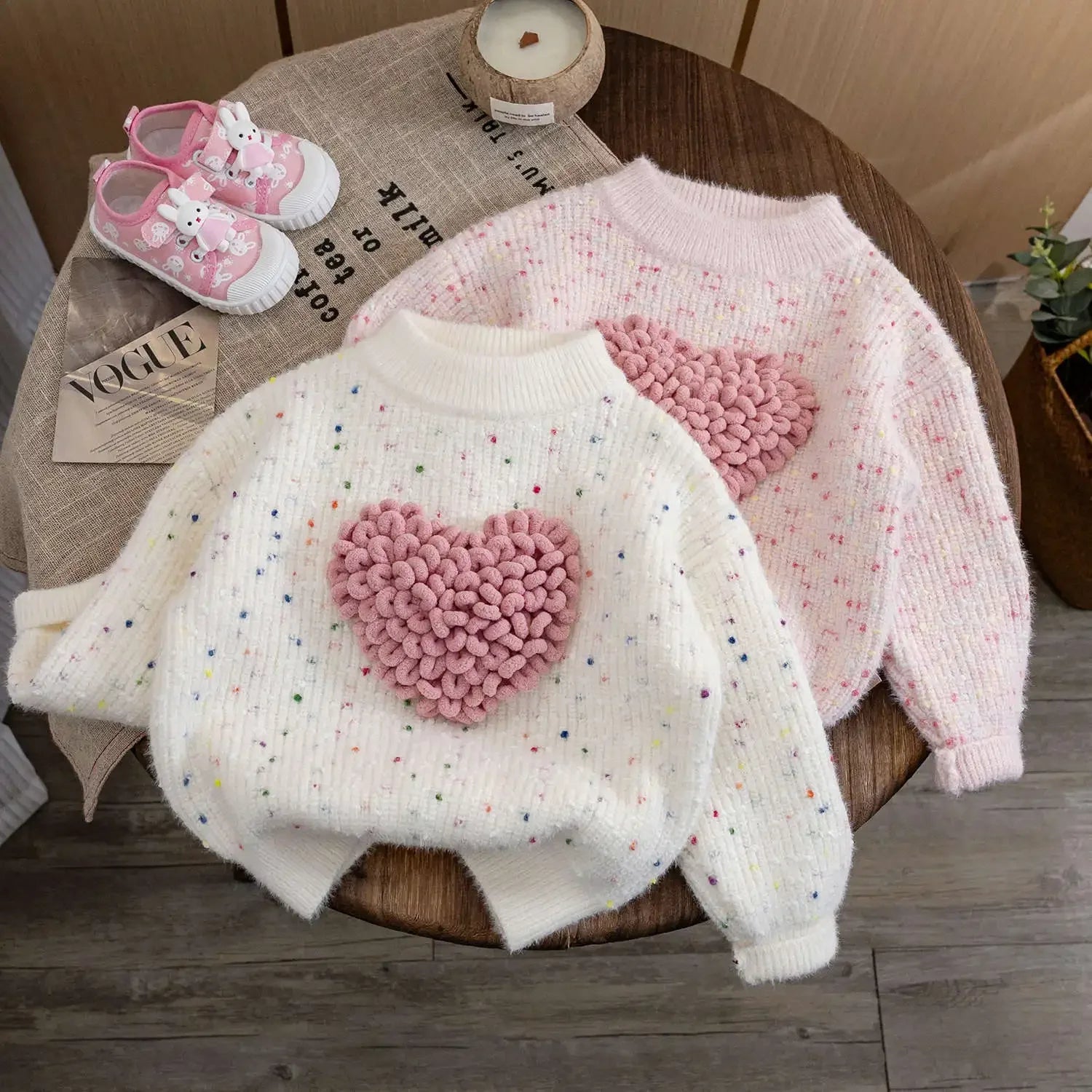 Warm Love Knitting Little Girls Sweater childrensterritory