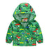Little Boys Girls Cartoon Dinosaur Print Zipper Hooded Jackets childrensterritory